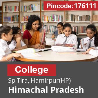 Pincode 176111 College Sp Tira, Hamirpur(HP), Himachal Pradesh