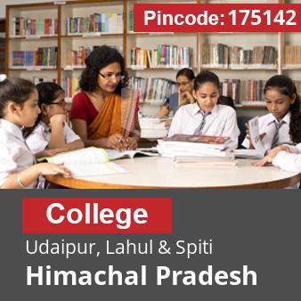 Pincode 175142 College Udaipur, Lahul & Spiti, Himachal Pradesh