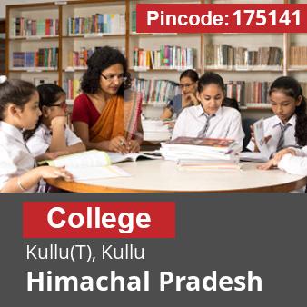 Pincode 175141 College Kullu(T), Kullu, Himachal Pradesh