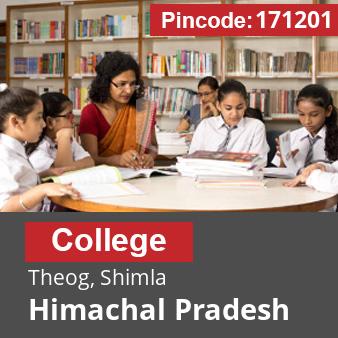 Pincode 171201 College Theog, Shimla, Himachal Pradesh