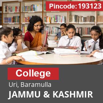 Pincode 193123 College Uri, Baramulla, JAMMU & KASHMIR