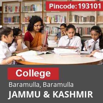 Pincode 193101 College Baramulla, Baramulla, JAMMU & KASHMIR