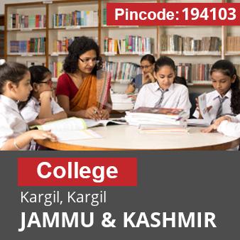 Pincode 194103 College Kargil, Kargil, JAMMU & KASHMIR