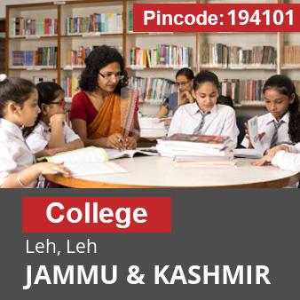 Pincode 194101 College Leh, Leh, JAMMU & KASHMIR