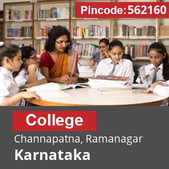 Pincode 562160 College Channapatna, Ramanagar, Karnataka