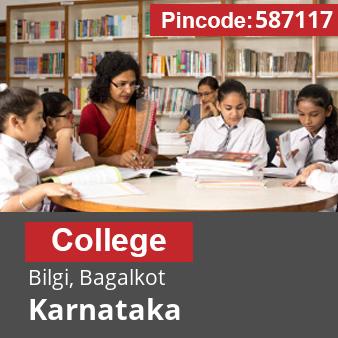 Pincode 587117 College Bilgi, Bagalkot, Karnataka