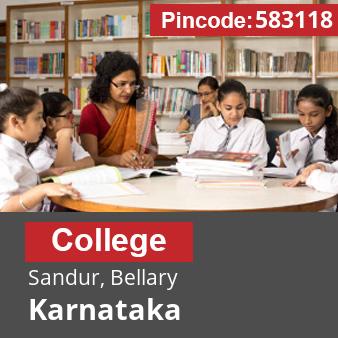Pincode 583118 College Sandur, Bellary, Karnataka