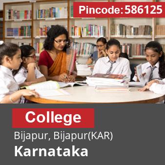 Pincode 586125 College Bijapur, Bijapur(KAR), Karnataka