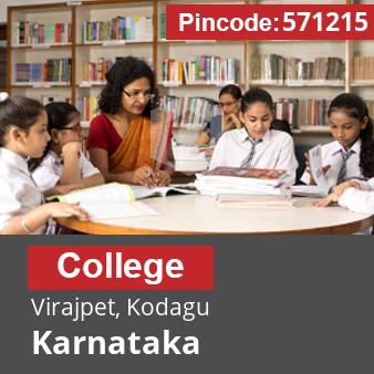 Pincode 571215 College Virajpet, Kodagu, Karnataka