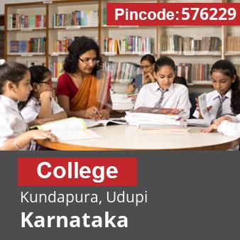 Pincode 576229 College Kundapura, Udupi, Karnataka