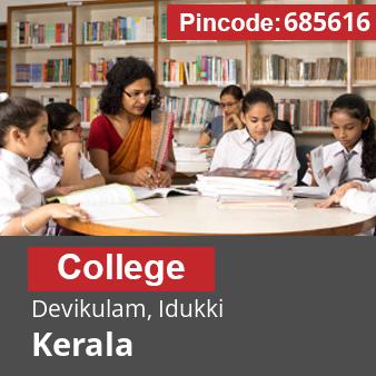 Pincode 685616 College Devikulam, Idukki, Kerala