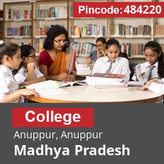 Pincode 484220 College Anuppur, Anuppur, Madhya Pradesh