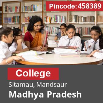 Pincode 458389 College Sitamau, Mandsaur, Madhya Pradesh