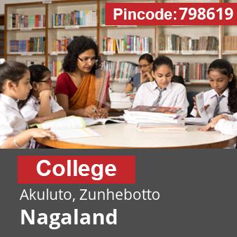 Pincode 798619 College Akuluto, Zunhebotto, Nagaland