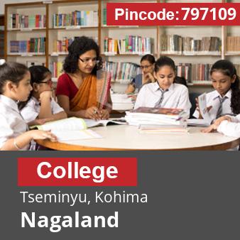 Pincode 797109 College Tseminyu, Kohima, Nagaland