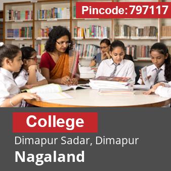 Pincode 797117 College Dimapur Sadar, Dimapur, Nagaland