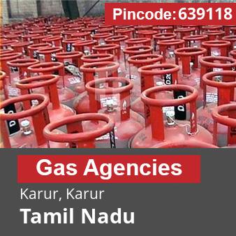 Pincode 639118 Gas Agencies Karur, Karur, Tamil Nadu