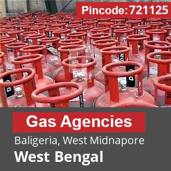 Pincode 721125 Gas Agencies Baligeria, West Midnapore, West Bengal