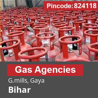 Pincode 824118 Gas Agencies G.mills, Gaya, Bihar