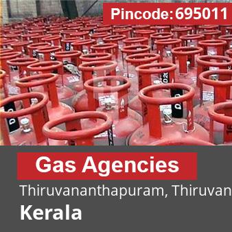 Pincode 695011 Gas Agencies Thiruvananthapuram, Thiruvananthapuram, Kerala