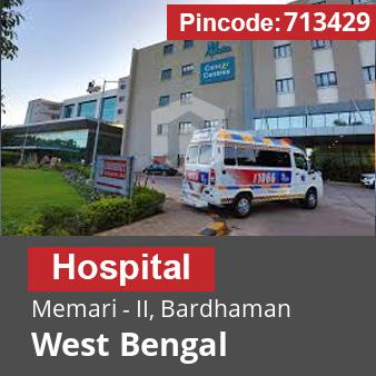 Pincode 713429 Hospital Memari - II, Bardhaman, West Bengal