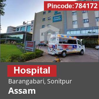 Pincode 784172 Hospital Barangabari, Sonitpur, Assam