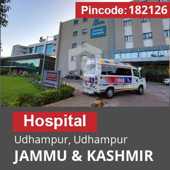 Pincode 182126 Hospital Udhampur, Udhampur, JAMMU & KASHMIR