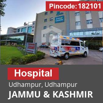 Pincode 182101 Hospital Udhampur, Udhampur, JAMMU & KASHMIR