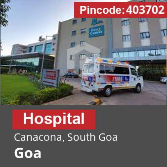 Pincode 403702 Hospital Canacona, South Goa, Goa