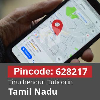 Pincode 628217 Tiruchendur, Tuticorin, Tamil Nadu