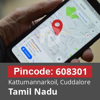 Pincode 608301 Kattumannarkoil, Cuddalore, Tamil Nadu