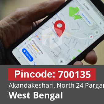 Pincode 700135 Akandakeshari, North 24 Parganas, West Bengal