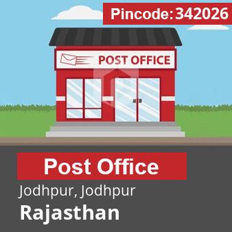 Pincode 342026 Postoffice Jodhpur, Jodhpur, Rajasthan