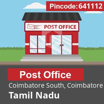Pincode 641112 Postoffice Coimbatore South, Coimbatore, Tamil Nadu
