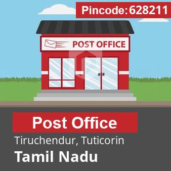 Pincode 628211 Postoffice Tiruchendur, Tuticorin, Tamil Nadu