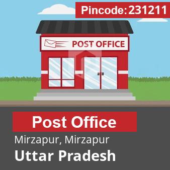 Pincode 231211 Postoffice Mirzapur, Mirzapur, Uttar Pradesh