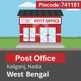 Pincode 741181 Postoffice Kaliganj, Nadia, West Bengal