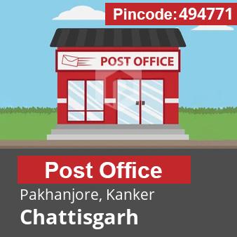 Pincode 494771 Postoffice Pakhanjore, Kanker, Chattisgarh
