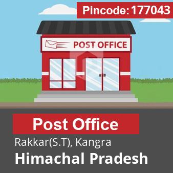 Pincode 177043 Postoffice Rakkar(S.T), Kangra, Himachal Pradesh