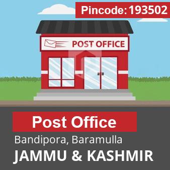 Pincode 193502 Postoffice Bandipora, Baramulla, JAMMU & KASHMIR