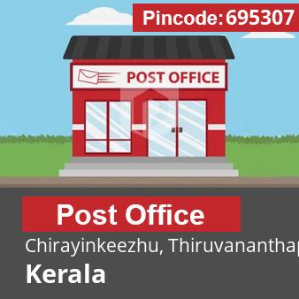 Pincode 695307 Postoffice Chirayinkeezhu, Thiruvananthapuram, Kerala