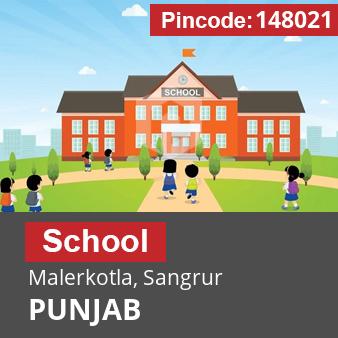 Pincode 148021 School Malerkotla, Sangrur, PUNJAB