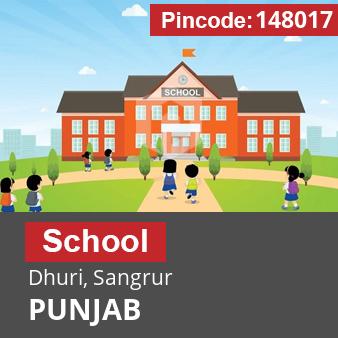 Pincode 148017 School Dhuri, Sangrur, PUNJAB