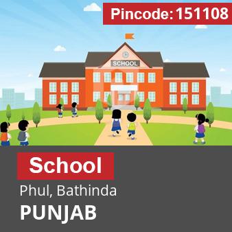 Pincode 151108 School Phul, Bathinda, PUNJAB