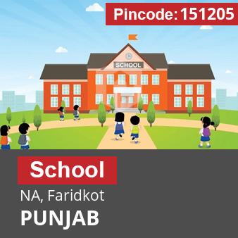 Pincode 151205 School NA, Faridkot, PUNJAB