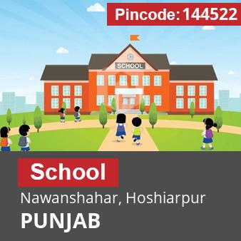 Pincode 144522 School Nawanshahar, Hoshiarpur, PUNJAB