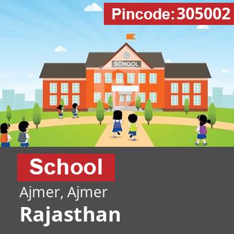 Pincode 305002 School Ajmer, Ajmer, Rajasthan