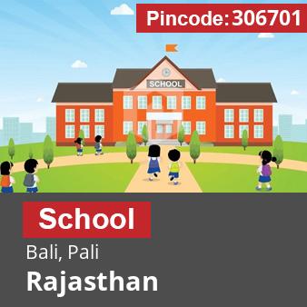 Pincode 306701 School Bali, Pali, Rajasthan