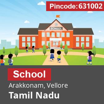 Pincode 631002 School Arakkonam, Vellore, Tamil Nadu