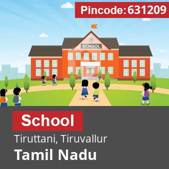 Pincode 631209 School Tiruttani, Tiruvallur, Tamil Nadu